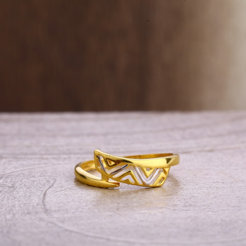 916 Gold Designer Ladies Plain Ring LPR364
