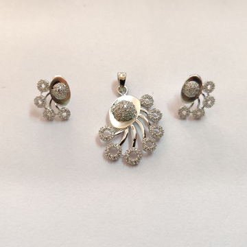 925 silver rhodium plating pendant set by Veer Jewels