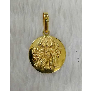 Gold panch mukhi hanumanji pendant