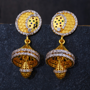 916 Gold CZ Ladies Designer Jhummar Earring  LJE28...