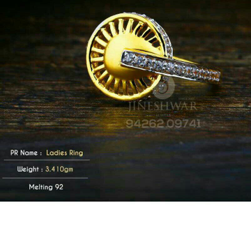 22kt Attractive Gold Cz Fancy Ladies Ring LRG -034...