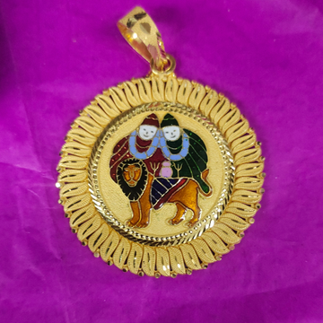 Chamunda ma mina Gold pendant by Saurabh Aricutting