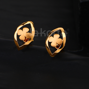 18KT Rose Gold Classic Ladies Earring RE234