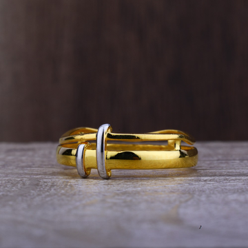 Ladies 916 Gold Band Design Ring -LPR70