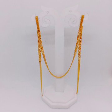 Gold Enamel Highway Chain by Ghunghru Jewellers