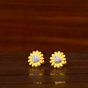 22CT Gold CZ Hallmark Delicate Ladies Tops Earring...
