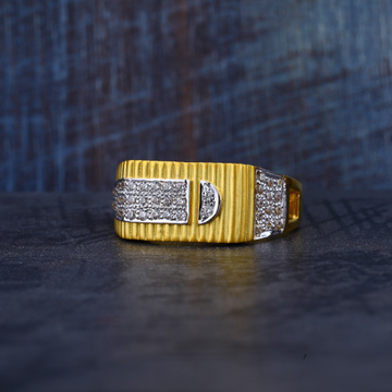 Gold Cz 916 Mens Ring-MR166