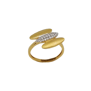 Matte Glossy And Diamond 22K Gold Ring MGA - LRG14...