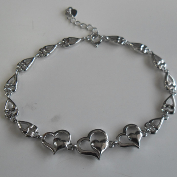 925 sterling silver heart shape designer bracelet... by 