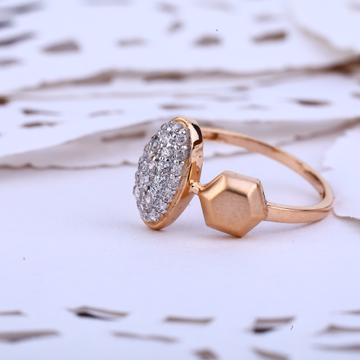 Rose Gold Delicate 18K Fancy Ring-RLR414