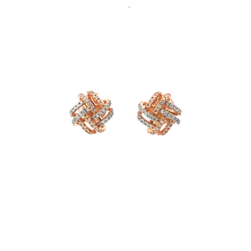 18KT Diamond Tangled Stud Earrings