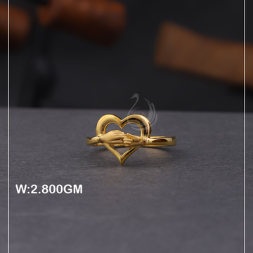 916 Gold Classic Heart Shape Ring PLR06 by 