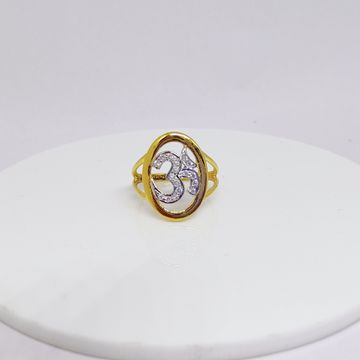 22k gold exclusive om design ladies ring by 