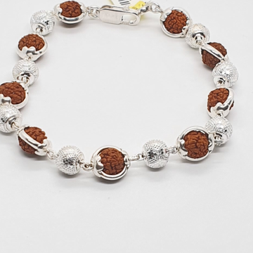 Silver 925 rudraksh Gents bracelet by 
