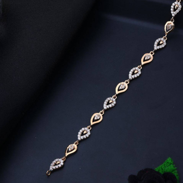 18k rose gold diamond and Plain ladies bracelet by 