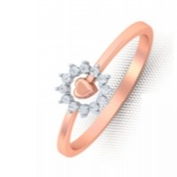 Heart flower design diamond ring by 