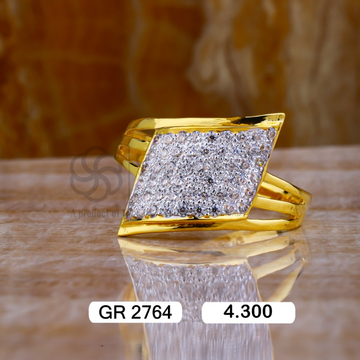 22K(916)Gold Gents Diamond Fancy Ring by Sneh Ornaments