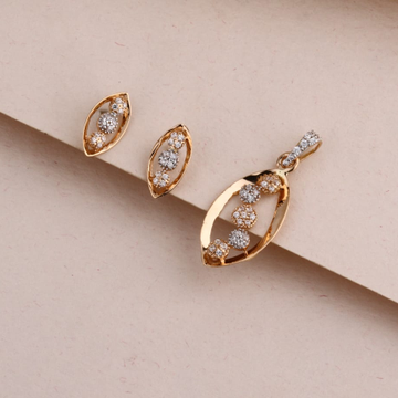750 Rose Gold Ladies Pendant Set RPS182