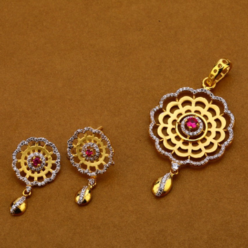 Ladies pendant set 916 cz by 