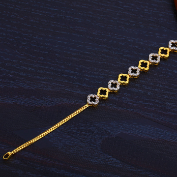 22k Cz Gold Ladies Bracelet-LB52