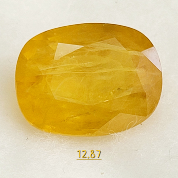 12.87ct oval yellow sapphire (pukhraj) KGB-YS04 by 