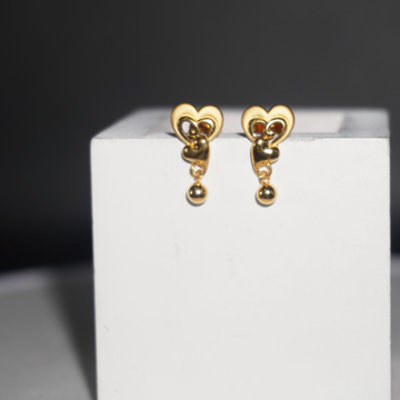 Gold Dazzling Plain Earrings 36R492