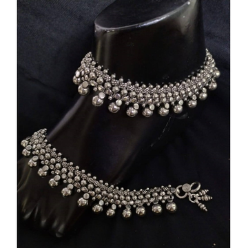 925 Pure Silver Antique Payal Handmade PO-208-18 by 