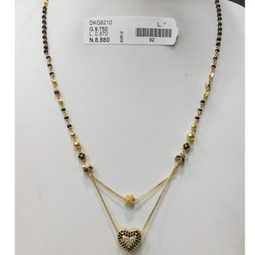916 GOLD HEART PENDANT MANGALSUTRA by 