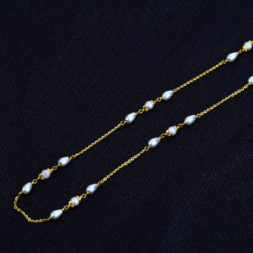 Gold 916 Moti Ladies Chain-AC30