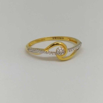 18kt Gold Ladies Branded Ring by 