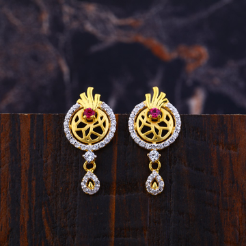 Ladies Gold 916 Earrings-LFE136