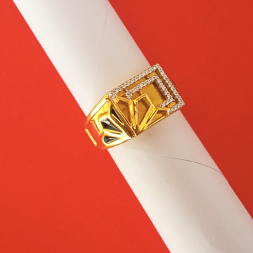 Men's gold ring in 22kt with diamond special occas... by 