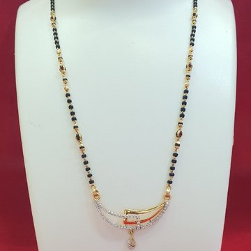 91.6 Gold Fancy Design Diamond Mangalsutra by 