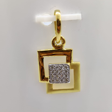 22kt gold cz stone fancy pendant by Aaj Gold Palace