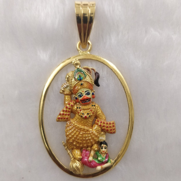 916 Gold Fancy Gent's Kastbhanjan Dev Pendant