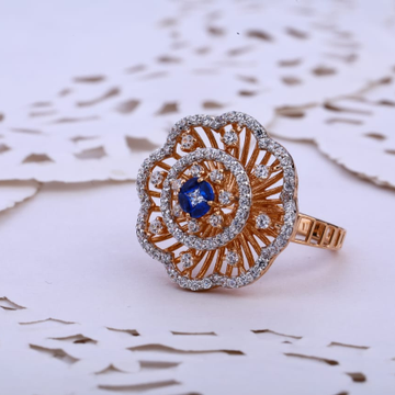 18KT Rose Gold Hallmark Designer Ladies Ring RLR70...