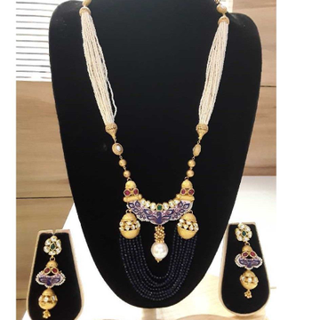 Gold antique  designer  mino moti necklace by 