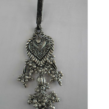 Real Sterling Silver Oxidized Bridal Waist Key Chain Holder Women Juda 5.2 in