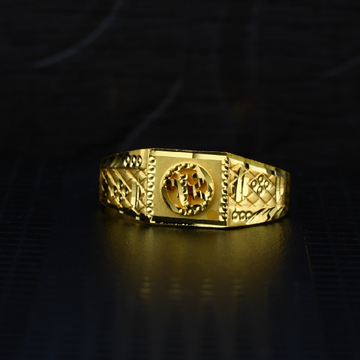 Men's Exclusive 22K Plain Casting Gold Ring- MPR47