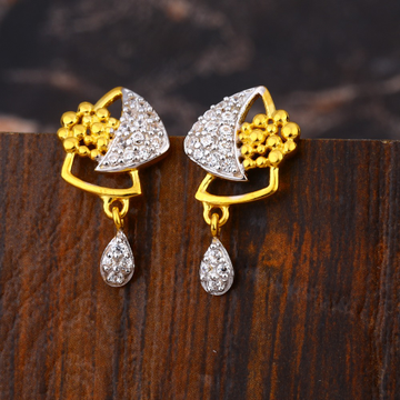 916 CZ Ladies  Gold Earring LFE635