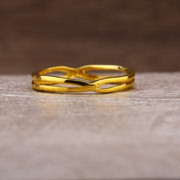 916 Gold Classic Plain Ring LPR246