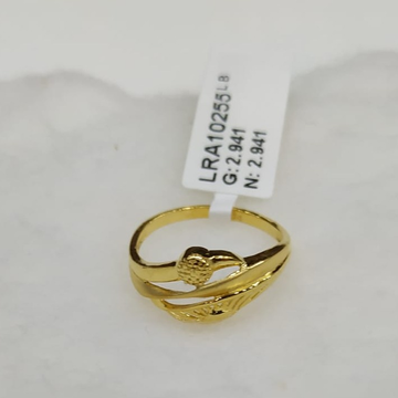 22KT Hallmark Gold Fancy Design Ring  by Zaverat Jewels Hub Pvt. Ltd.