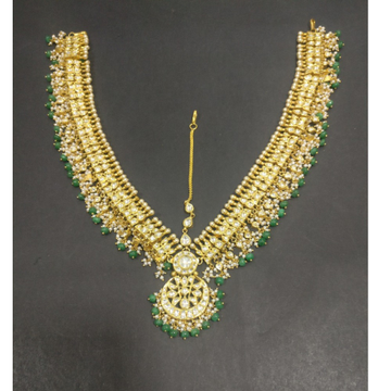 916 Gold Antique Bridal Necklace Set kG-n69 by Kundan