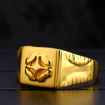 22KT Men's Plain Hallmark Designer Gold  Ring MPR1...