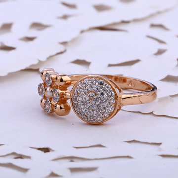 750 Rose Gold Designer Hallmark Ladies Ring RLR821