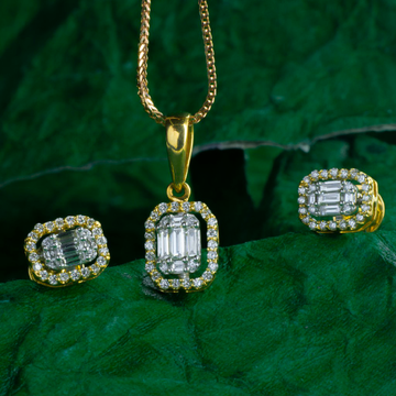 Diamond pendant set by 