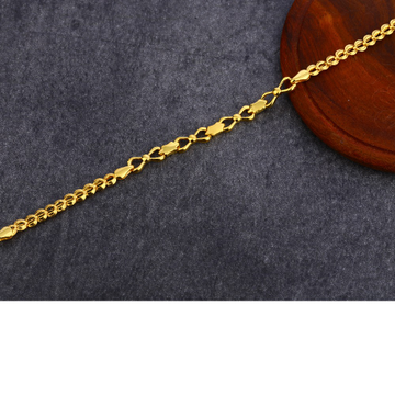 916 Gold Ladies Classic Plain Bracelet LPBR30