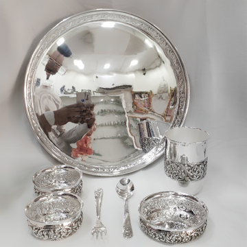 92.5% Pure Silver Dinner Set In High Finished Anti...