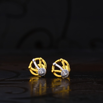 22kt Gold Designer Solitare Earrings LSE114