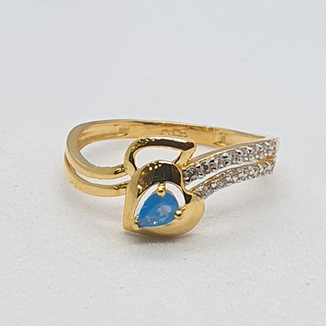 Gold 91.6 Diamond Ladies Fancy Ring by 